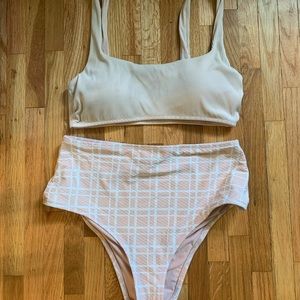 Aerie two piece high waisted swim suit!